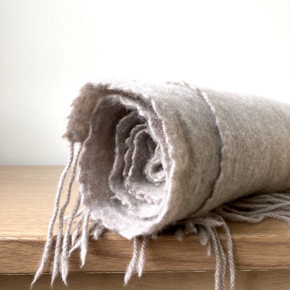 Muji Accessories - muji cocoon minimalist organic pure wool oversized shawl wrap scarf nude beige